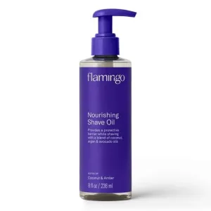 Fla-mingo Nourishing Shave Oil for Women, Coconut and Amber Scent, 8 oz (pack of 1)
