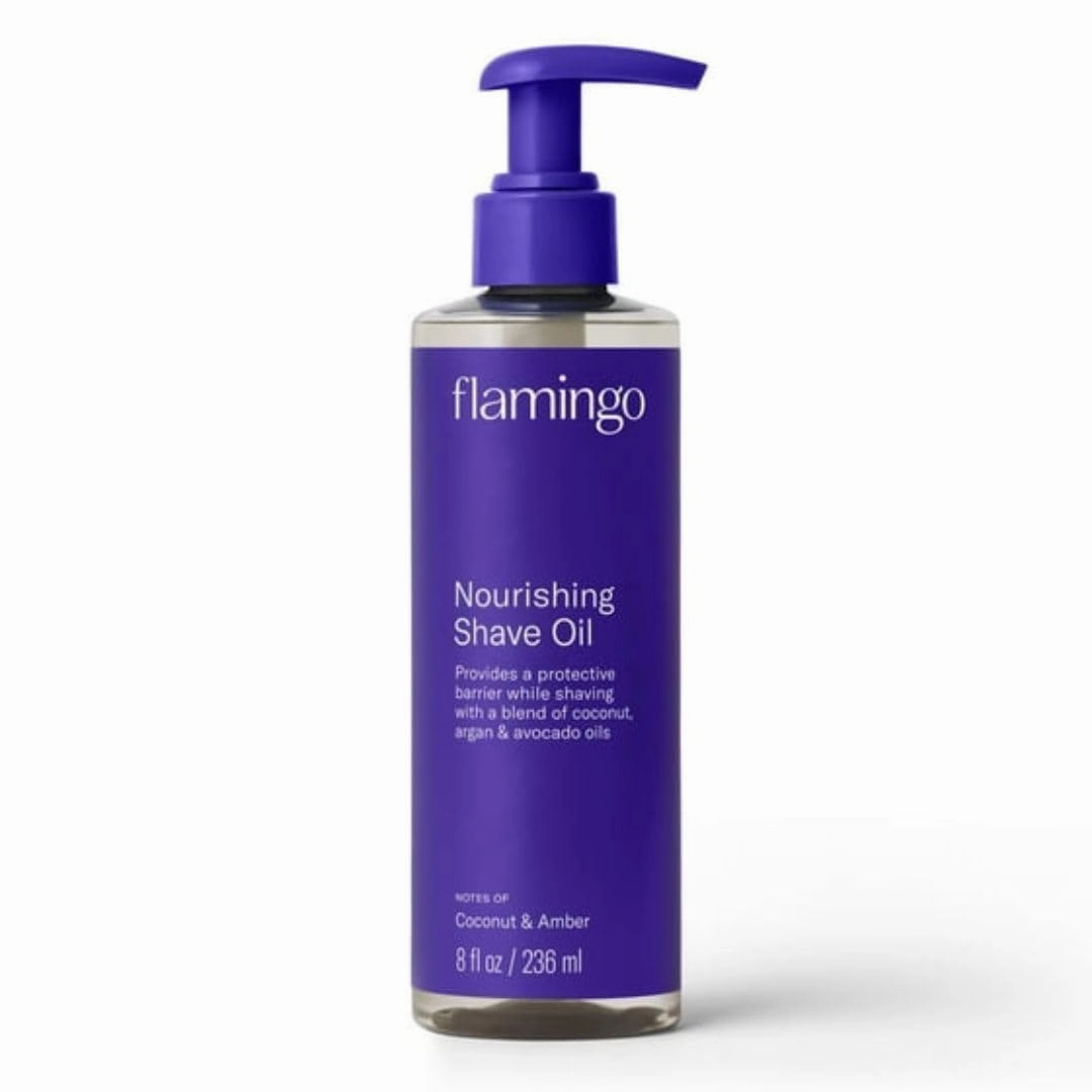 Fla-mingo Nourishing Shave Oil for Women, Coconut and Amber Scent, 8 oz (Pack of 1)