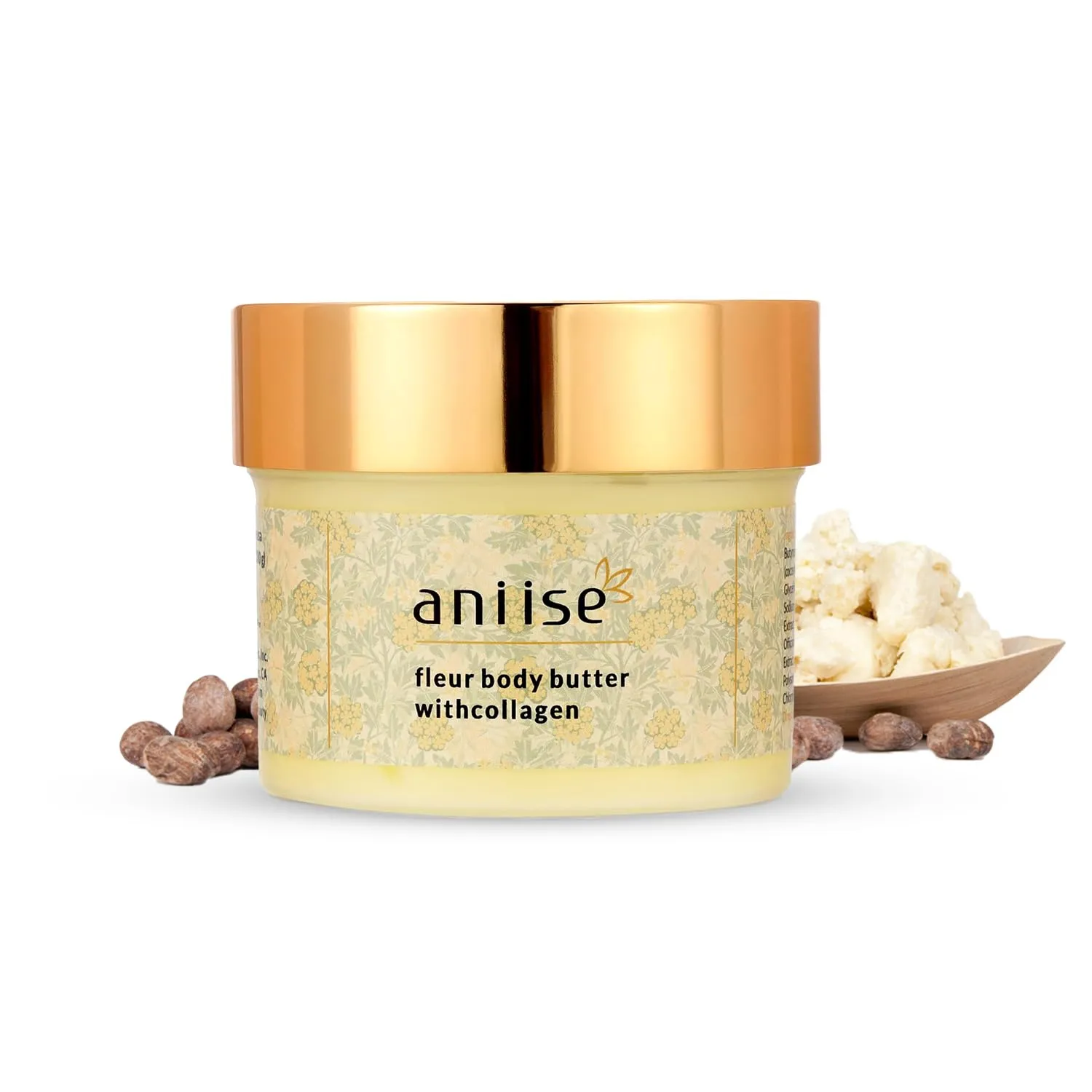 Fleur Body Butter Cream with Collagen for Glowing, Brightening, Softening Skin, Loaded with Coconut & Avocado Oil, Moisturizing Body Butter Dry Skin Cream(200g)