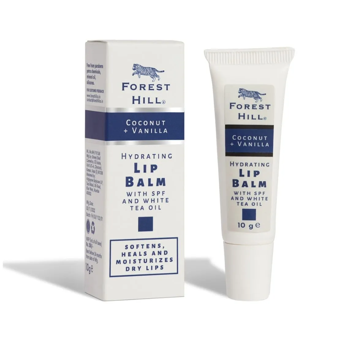 Forest Hill Lip Balm For Men, Infused With Coconut Oil, Avocado Butter & White Tea Oil With SPF 50, Protects From Chapped & Cracked Lips, Softens, Heals & Moisturizes Dry Lips, 10g