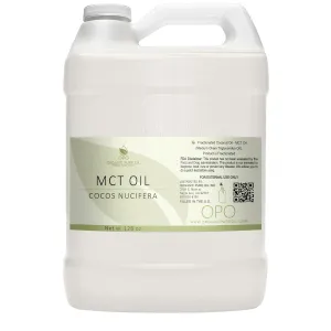 Fractionated Coconut Oil - Pure, Medium Chain Triglycerides, Undiluted, Non-GMO, from Coconut Fruit not Palm, Bulk 128 oz / 1 Gallon - C8 C10, Natural, MCT, Carrier for Skin, Hair, Nails, Body