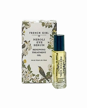 French Girl Neroli Eye Serum - Renewing Treatment Oil for Under Eyes and Fine Lines, Under Eye Depuffer, Organic Plant-Based Ingredients, Vegan & Cruelty-Free, .3 oz