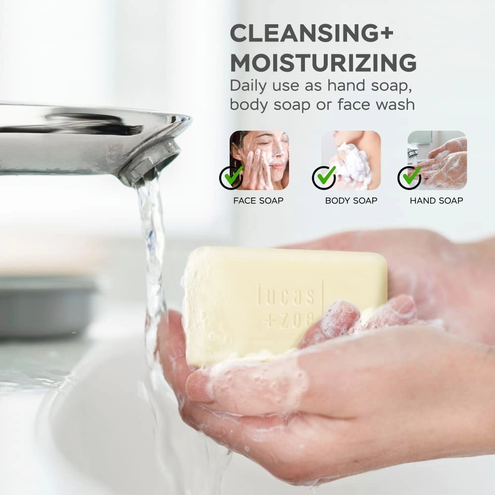 Fresh Essence Antiseptic Bar Soap - 4 Ounce Moisturizing Body Soap Bar Made With Natural Ingredients Like Mediterranean Olive Oil, Coconut Oil, & Aegean Sea Salt - Made In Greece - 6 Pack