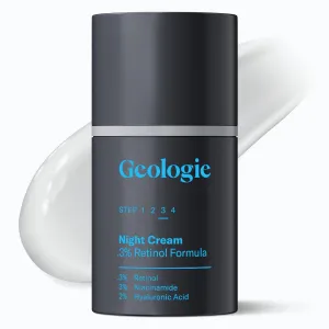 Geologie Retinol Anti-Aging Face Cream | Advanced .3% Retinol Formula for Effective Results | Reduce Fine Lines & Wrinkles | Protect & Repair Skin With Hyaluronic Acid & Niacinamide | For Men & Women