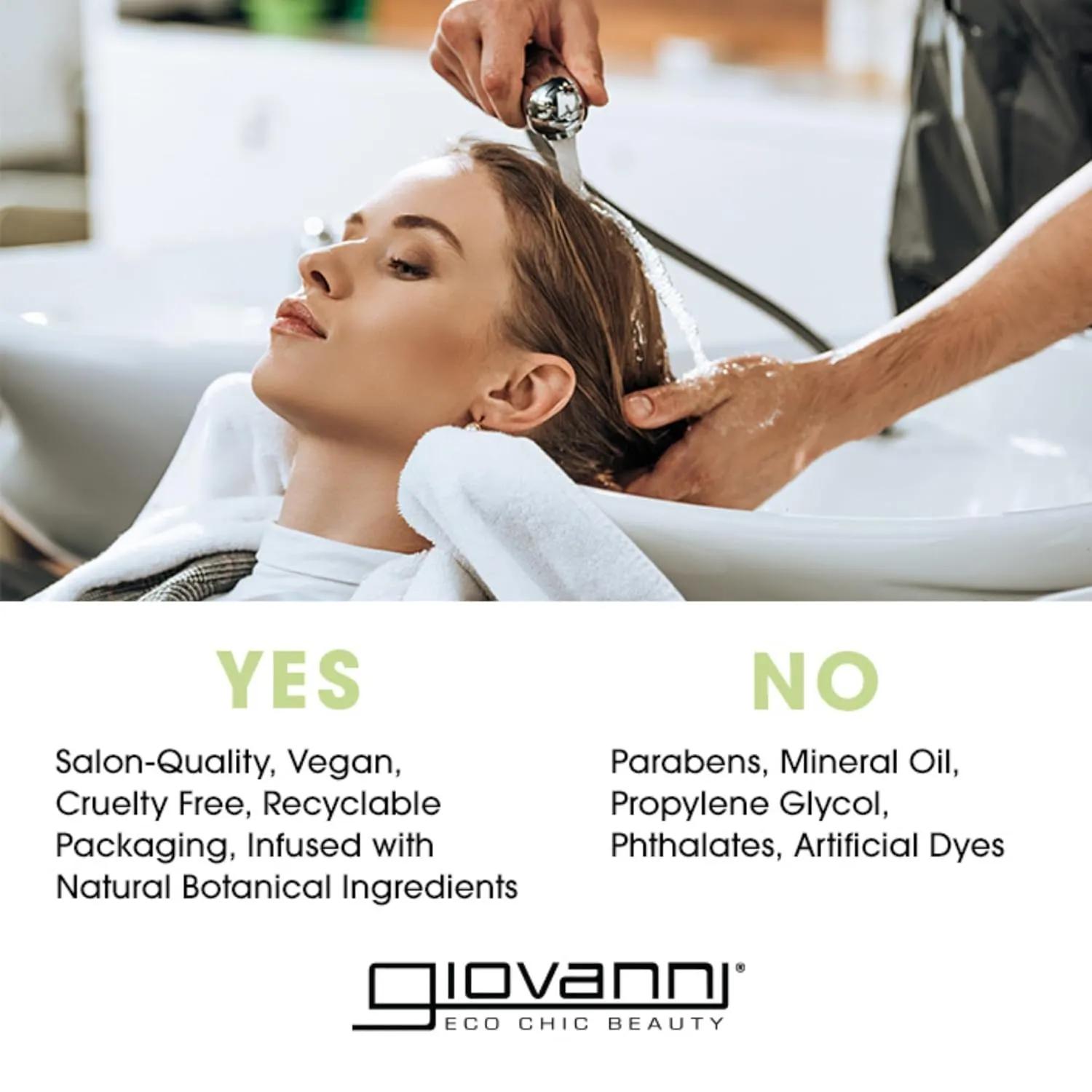 GIOVANNI ECO CHIC 50:50 Balanced Hydrating Clarifying Shampoo - Leaves Hair pH Balanced for Over-Processed Hair, Provides Moisture & Protection, Salon Quality, No Parabens, Color Safe - 128 oz