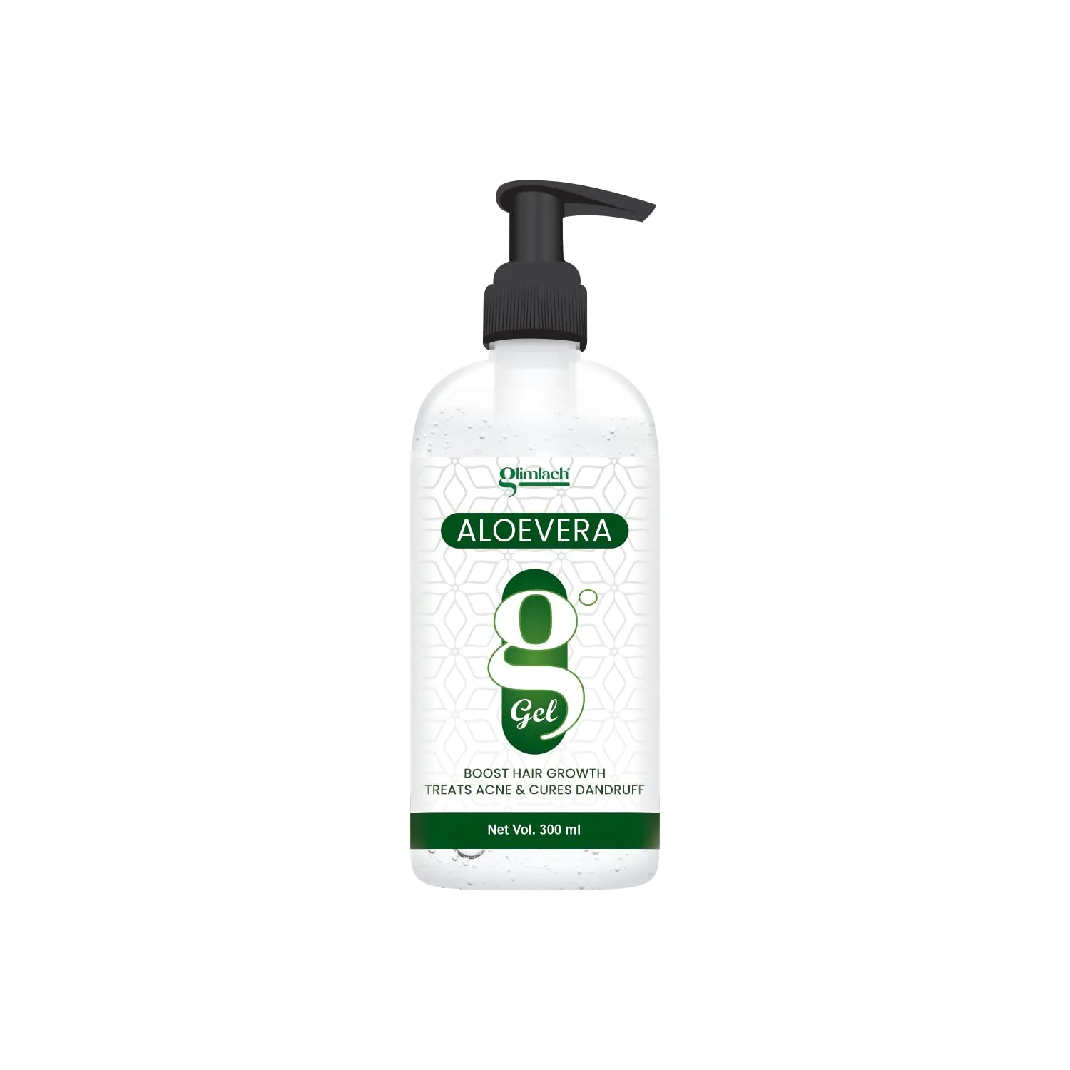 GLIMLACH Aloe Vera Gel For Face, with Pure Aloe Vera & Vitamin E for Skin and Hair (300ml, Pack of 1)