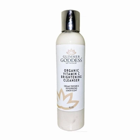 GLIMMER GODDESS Organic Vitamin C Facial Cleanser with Aloe & Jojoba – Hydrating & Refreshing, 8 oz
