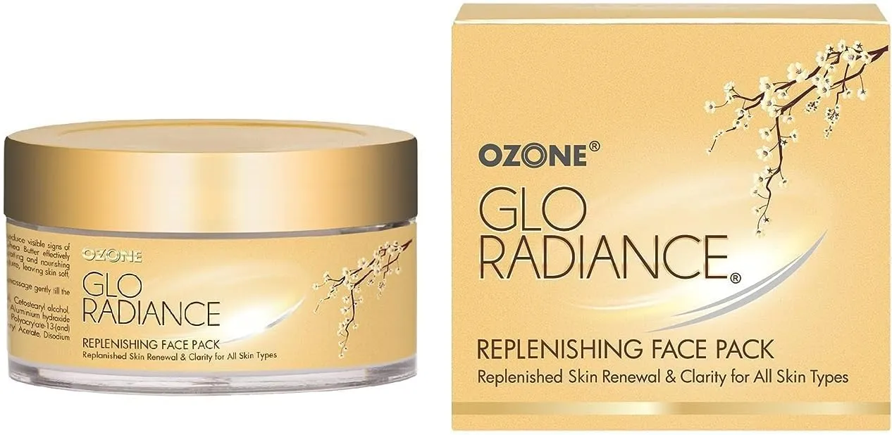 Glo Radiance Replenishing Face Pack (200g) - Provides Hydration and Suppleness. 100% Natural Ingredients Enriched with Aloe Vera, Mango Seed Butter & Shea Butter. Paraben Free.