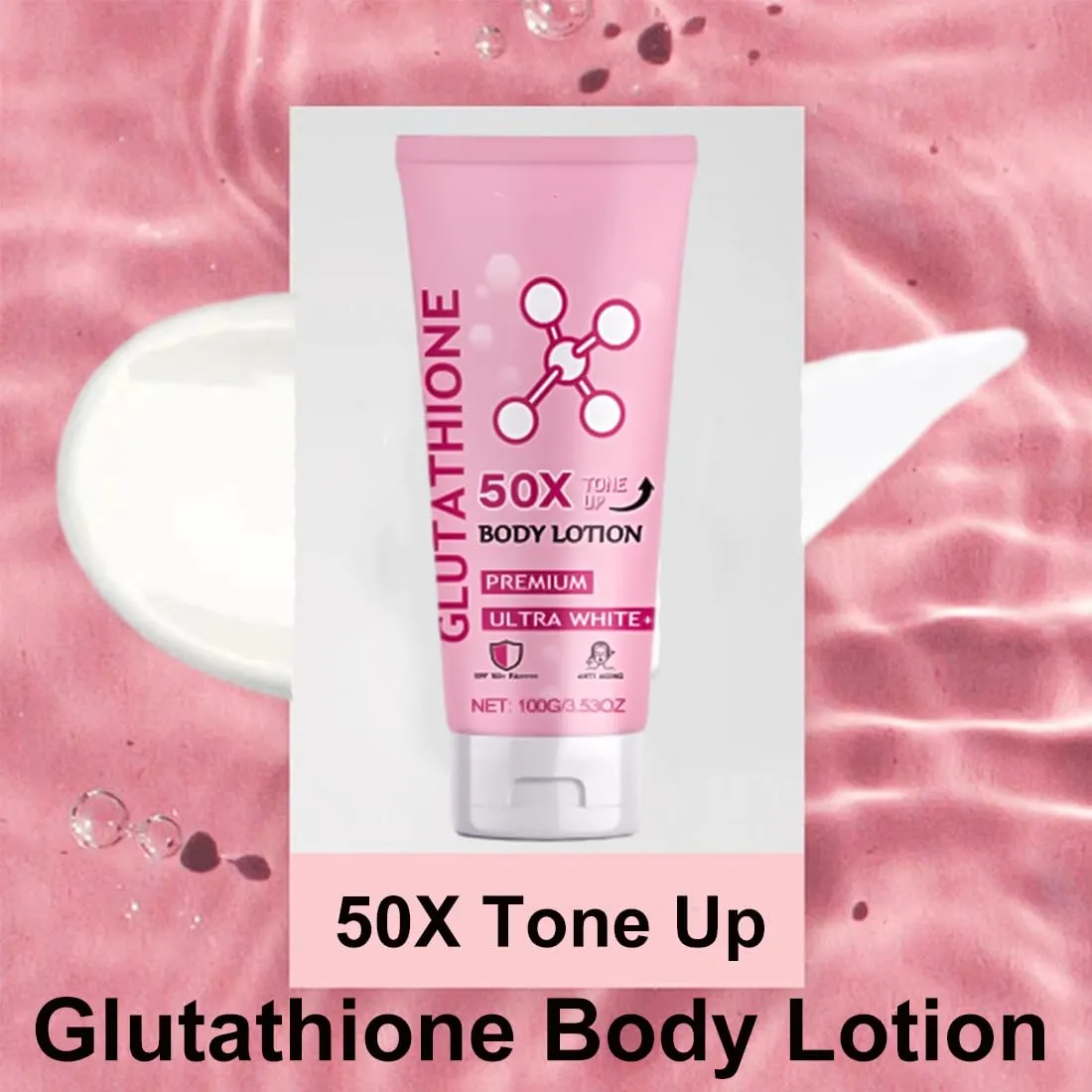 Glutathione 50X Tone Up Body Lotion, Glutathione Body Lotion 100G, Glutathione Cream for Men & Women, Premium Moisturizing and Nourishing Soft Skin (3 pcs)