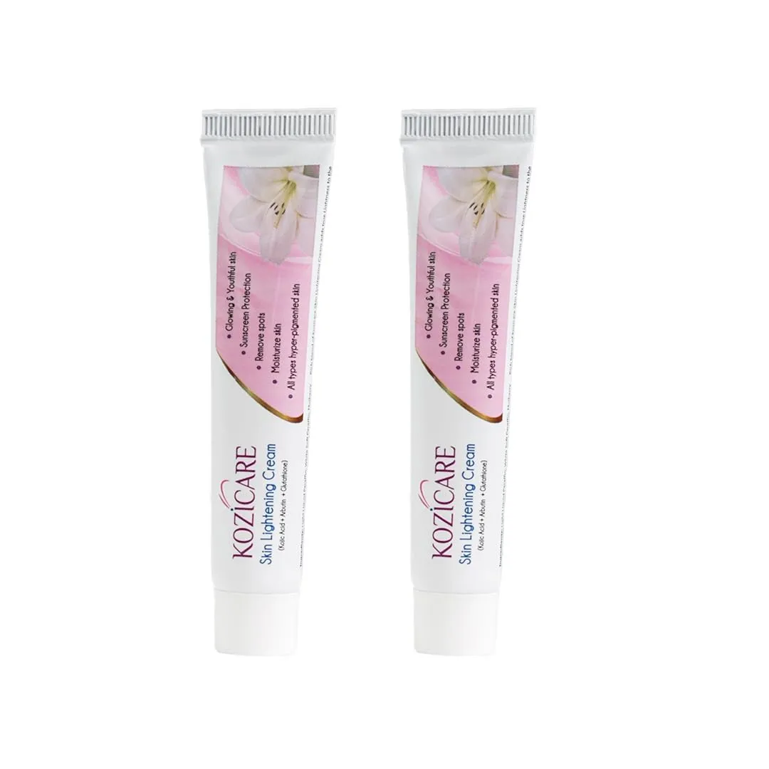 Glutathione Cream with Niacinamide, Kojic Acid | Face Cream For Glowing Skin | Reduce Dark Spot | Face Cream for Men & Women | Lightweight & Non Greasy - 15 Gm (Pack of 2)