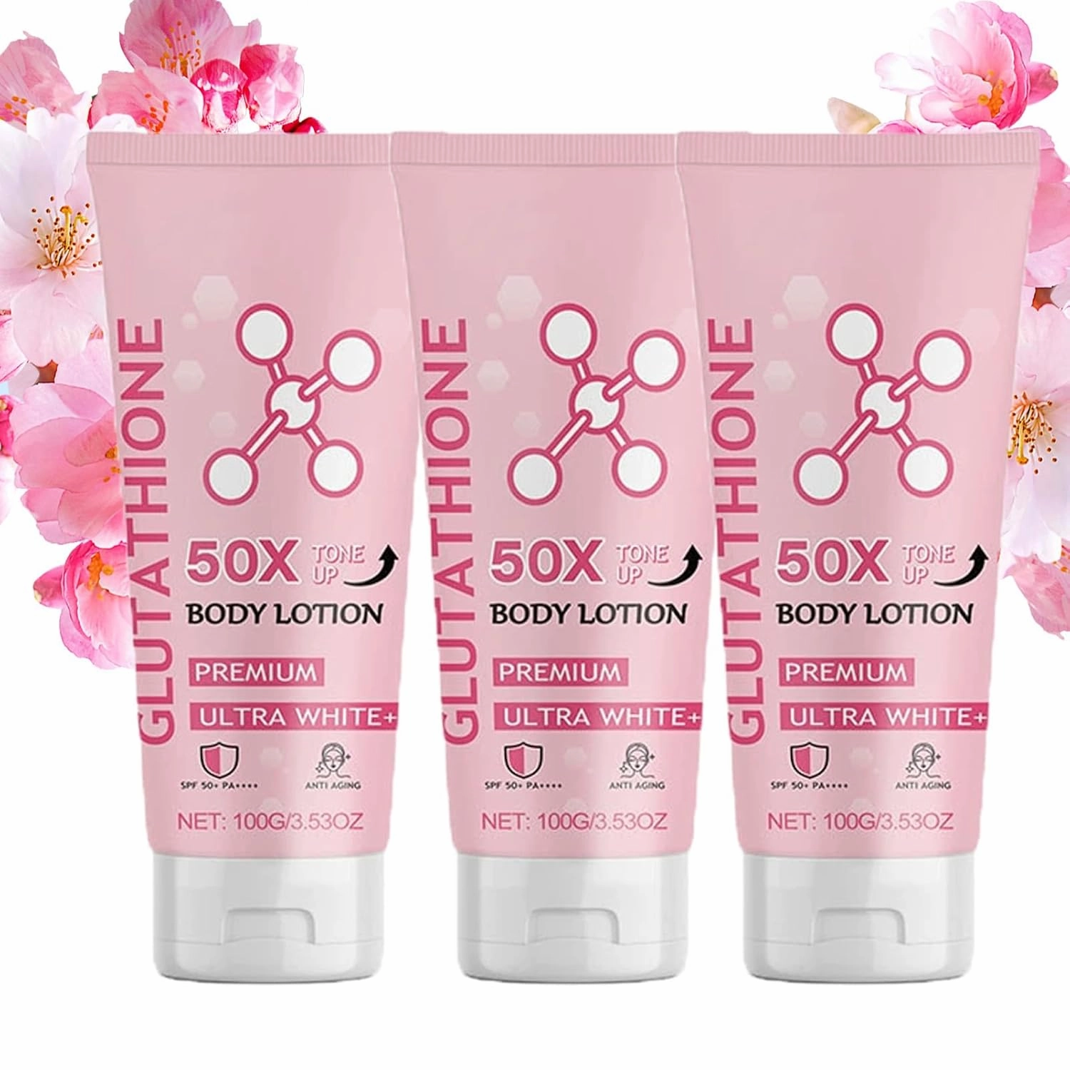 Glutathione 50x Tone Up Body Lotion, Gluta Hya Lotion, Glutathione Cream For Women, Moisturizing Skin All Over Body Scented for All Skin