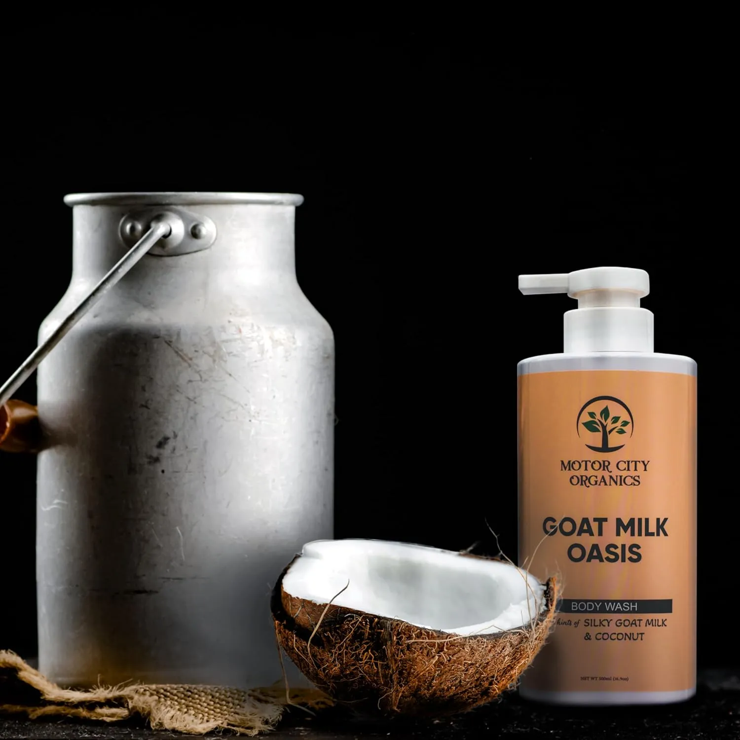 Goat Milk Oasis Body Wash | Enriched with Goat Milk & Coconut - 16.9 oz | Gentle Formula | Suitable for All Skin Types | Paraben-Free