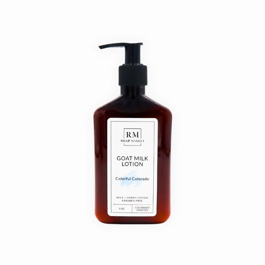 Goat Milk Lotion, Colorful Colorado Fragrance, Hydrating Lotion for Men and Women With Nourishing Goat Milk, Shea Butter, Sunflower Oil, and Aloe, White Lilies & Sweet Pea Scent, 9 Oz