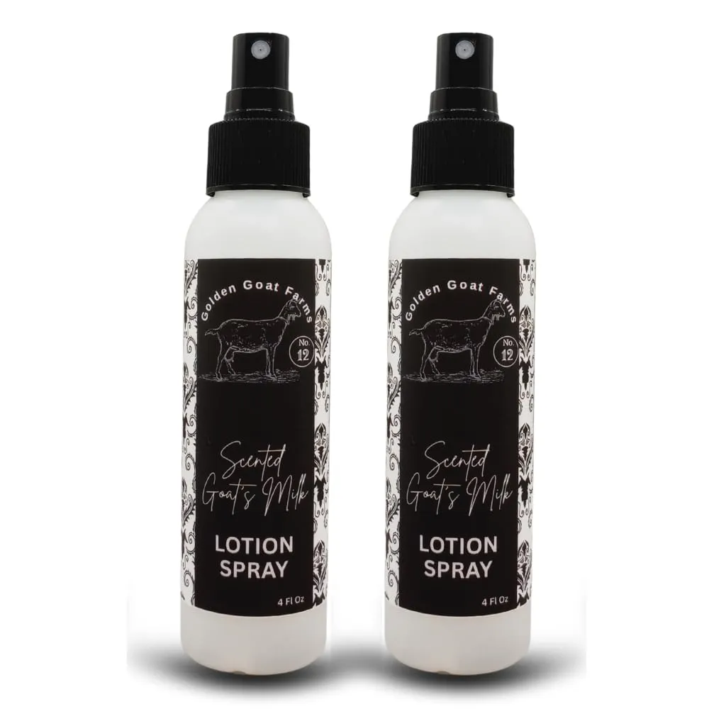 Golden Goat Farms Tinsel & Lights Scented Sprayable Lotion with Goat's Milk, 4 Oz (2 Pack)
