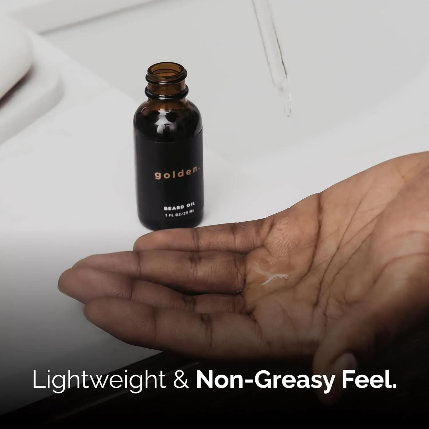Golden Grooming Beard Oil for Men | Hydrating & Conditioning with Castor Oil, Jojoba Oil, and Olive Oil | Fresh Scent | 1oz