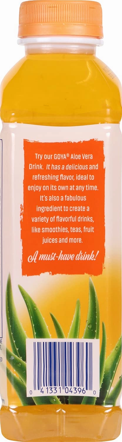 Goya Foods Aloe Vera Drink With Mango Flavor, 16.9 Fl Oz (Pack of 12)