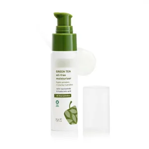 Green Tea Oil-Free Face Moisturizer | With Niacinamide & Hyaluronic Acid | Fights Pimples & Hydrates | Fades Blemishes & Brightens Skin | Non-Sticky & Long-Lasting Moisturizer for Face | 50ml