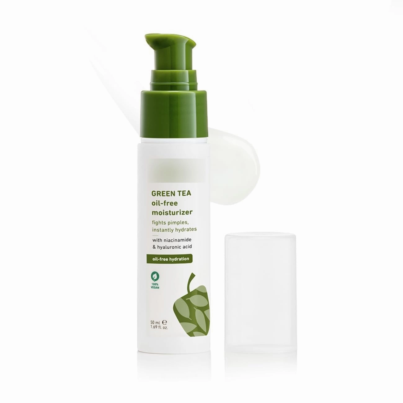 Green Tea Oil-Free Face Moisturizer | With Niacinamide & Hyaluronic Acid | Fights Pimples & Hydrates | Fades Blemishes & Brightens Skin | Non-Sticky & Long-Lasting Moisturizer for Face | 50ml