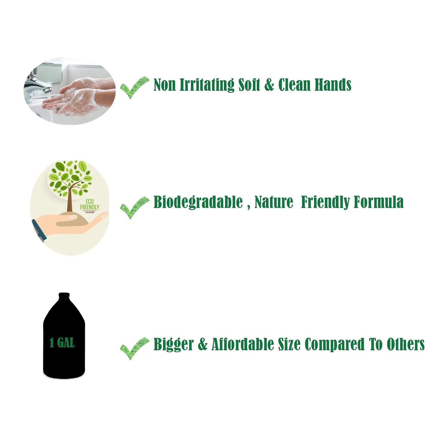 GreenFist Foaming Hand Soap Refills Coconut Oil and Aloe Vera Tropical Hawaii Sunflower Scent Jug Foam Refill for Dove, Bath Body Works, Method, Michel, Dial,JR Watkins, (1 Gallon)