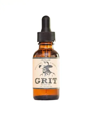 GRIT Outlaw Premium Beard Oil (1 Fl oz) | Coconut Oil, Vitamin E | Beard Oil for Grooming | Hydrating Conditioning Oils | Softens Brittle & Dry Facial Hair |