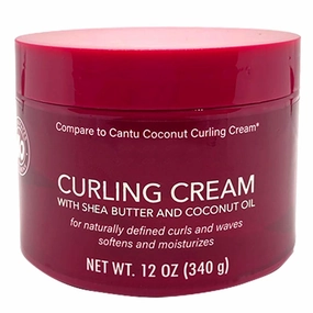 Hair Curling Cream with Shea Butter and Coconut Oil, 12 oz, Natural Curl Definition, Moisturizing Formula