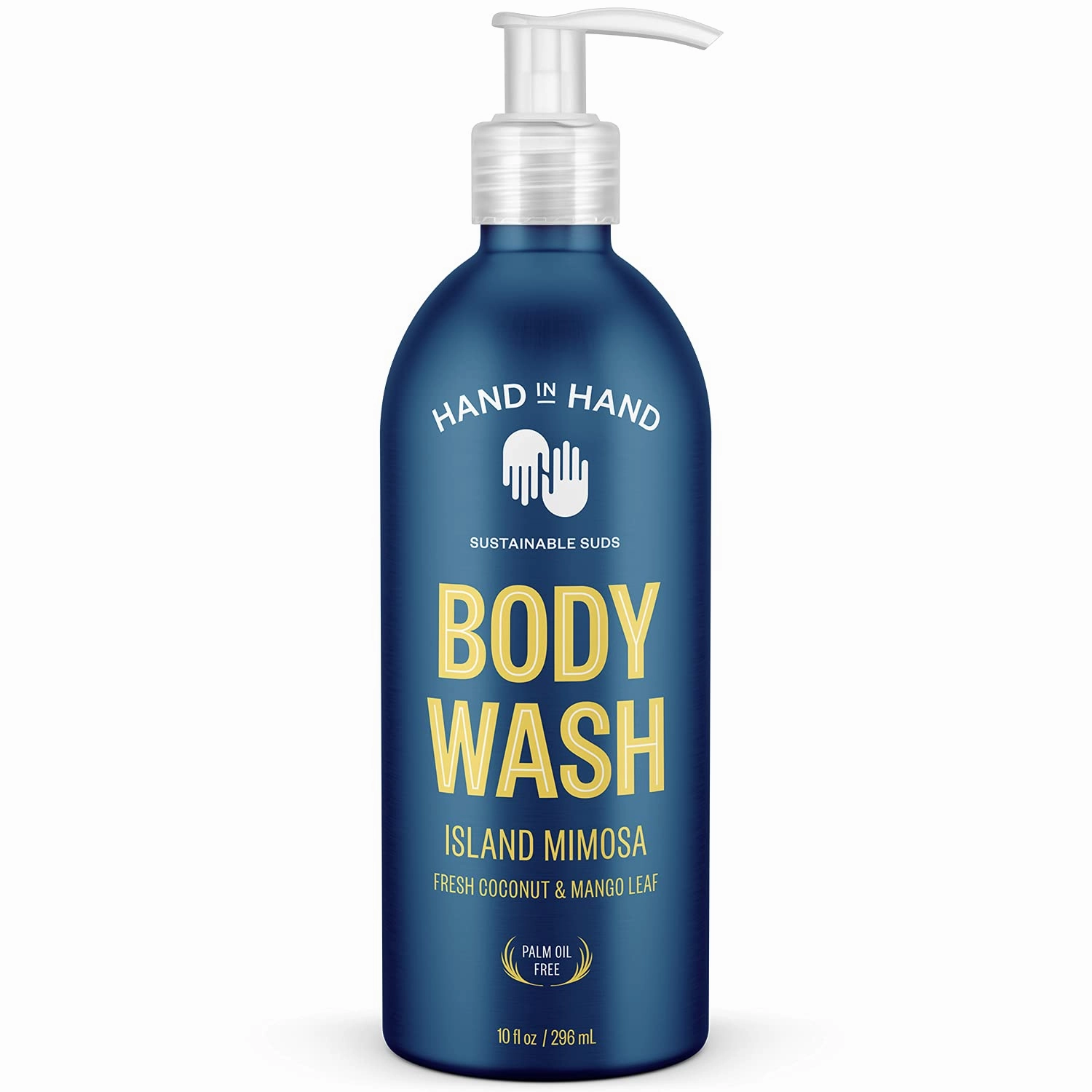 Hand in Hand Body Wash, Gentle Cleanser For All Skin Types, 10 Fl Oz, Fresh Coconut & Mango Leaf, Island Mimosa Scent, 2 Pack
