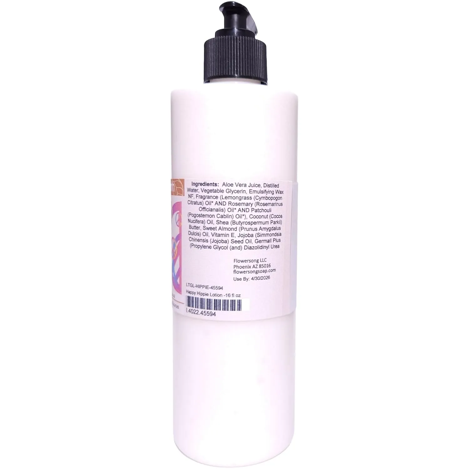 Happy Hippie Lotion (16 ounce) - Pure Essential Oil Fragrance - Absorbs Quickly with a Sweet Happy Herbal Scent