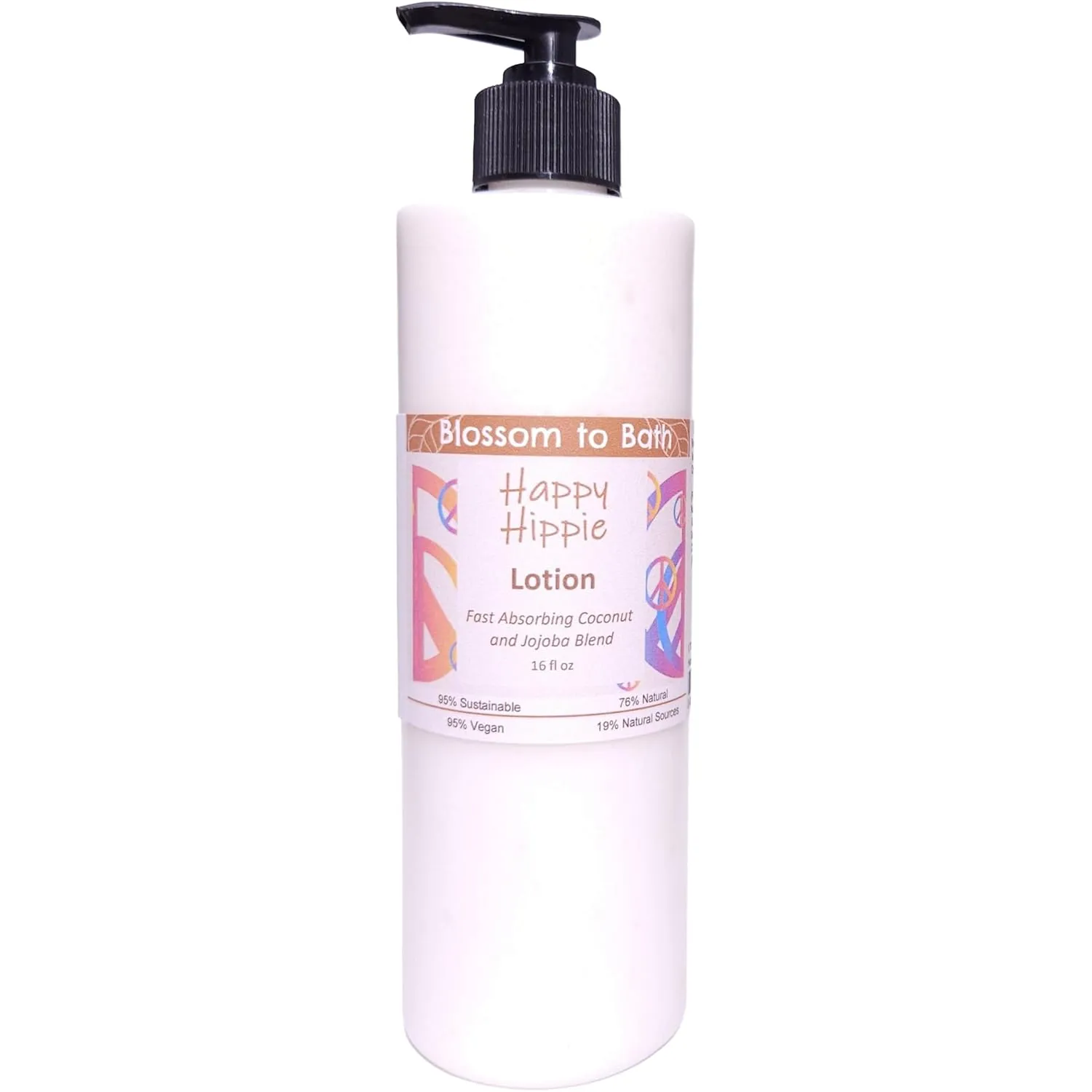 Happy Hippie Lotion (16 ounce) - Pure Essential Oil Fragrance - Absorbs Quickly with a Sweet Happy Herbal Scent