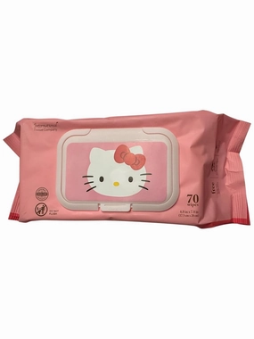 Hello Kitty Signature Wet Wipes, Large Unscented 70 pack 7 x 8 in
