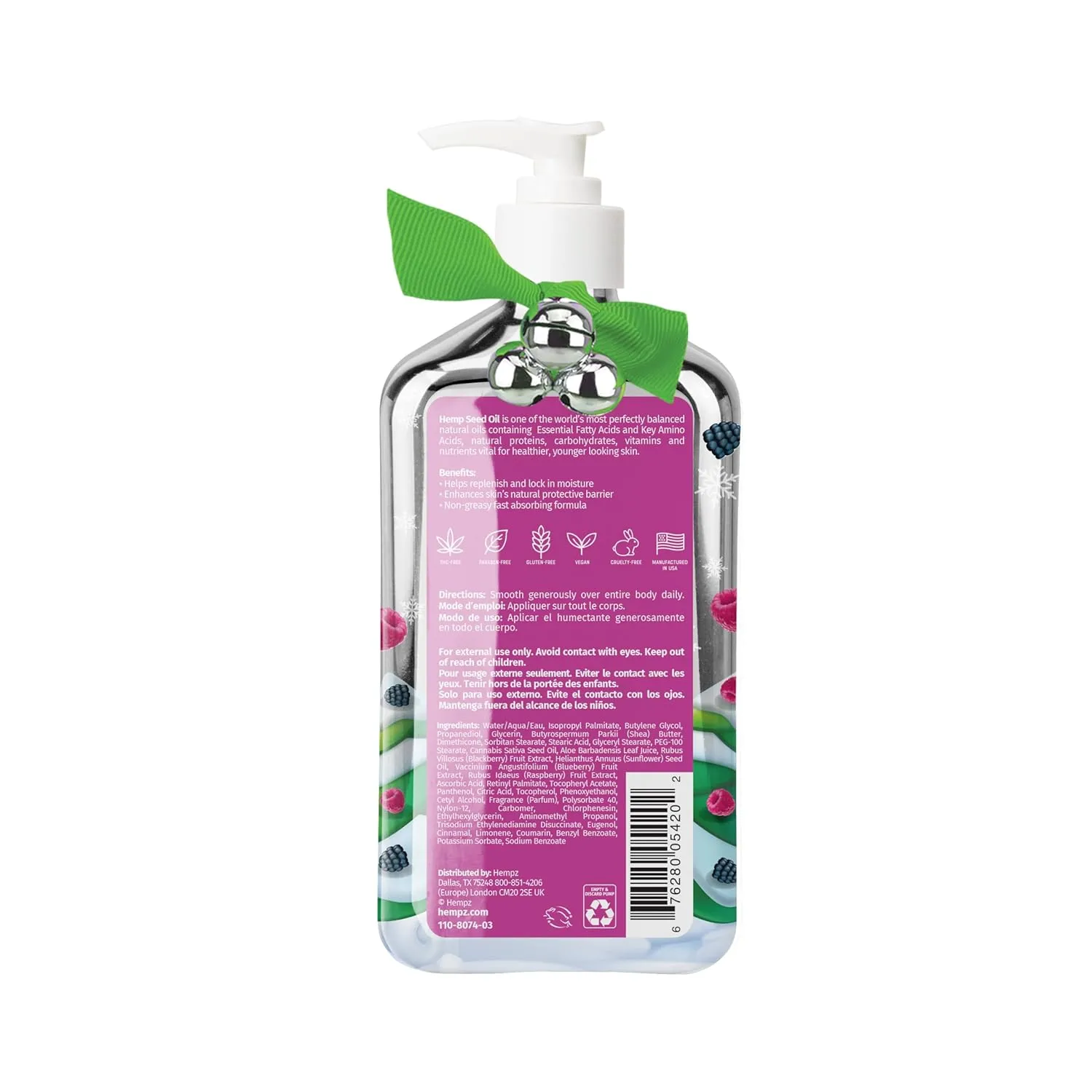 Hempz Limited Edition Merry Berry Forest, Body Lotion, Hydrating Holiday Moisturizer, Gift for Men or Women, 17 oz