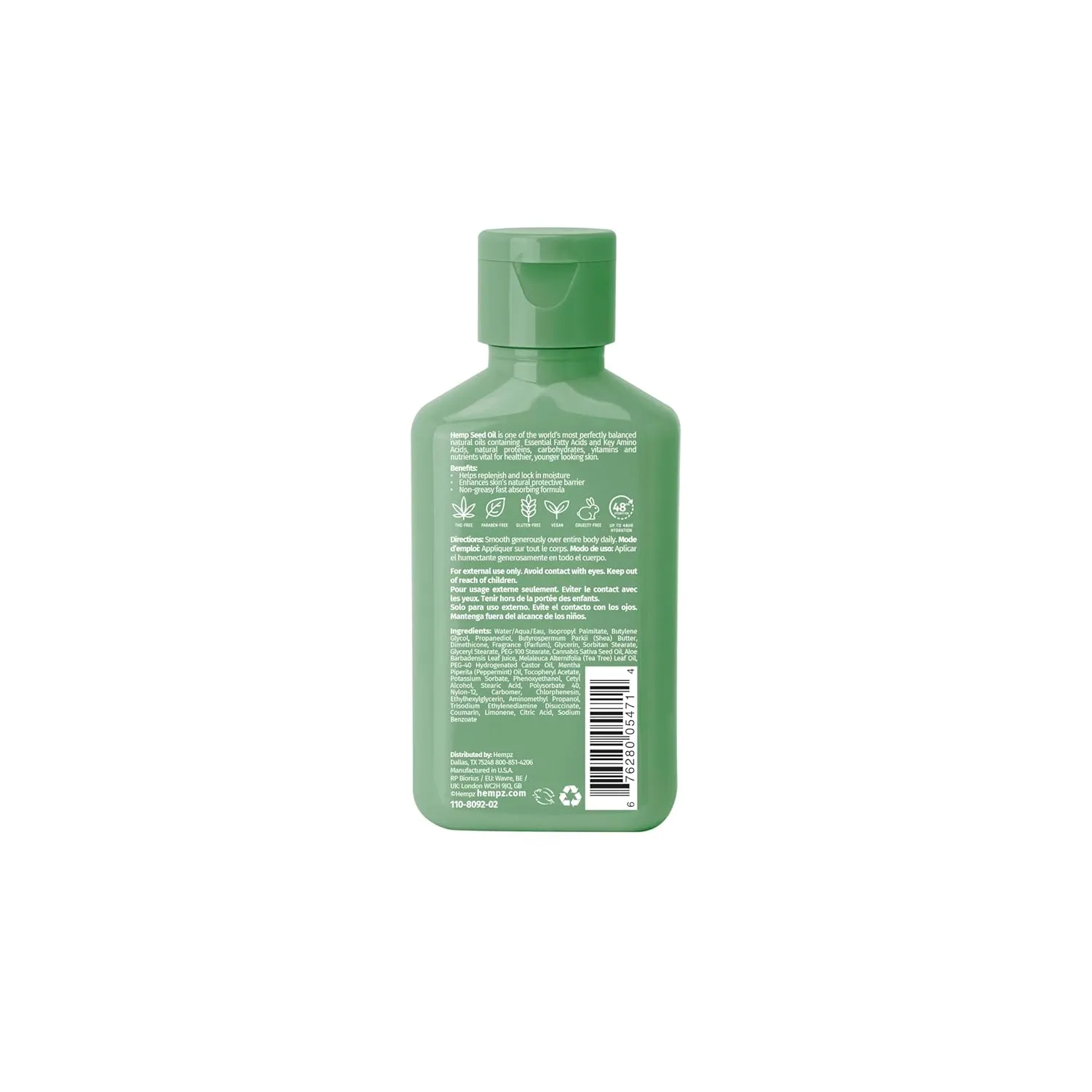 Hempz Mini Tea Tree Herbal Body Moisturizer 2.25 oz. (Pack of 2)