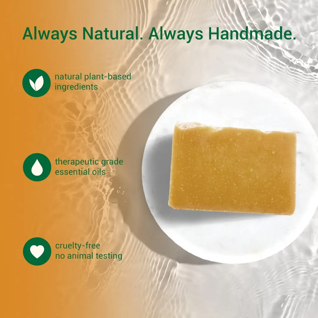 Herb’N Eden - Tea Tree & Turmeric Bar Soap - Moisturizing Face & Body Soap - Natural Plant-Based Ingredients & Essential Oils - Handmade in USA - 3 Pack