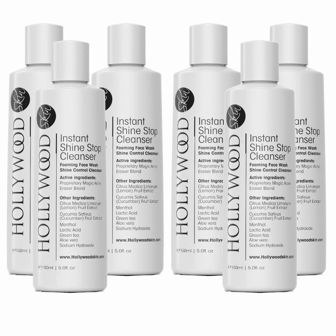 hollywoodskin Anti-Blackhead Deep Pore Face Wash - Face Cleanser for Oily Skin, With Zinc & Salicylic Acid - Removes Excess Oil, Unclogs pores & Reduces blackheads, Dermatologically tested. 150ml