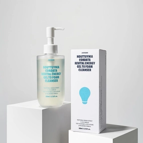 Houttuynia Cordata Revital Energy Gel To Foam Cleanser/Cleanser for Face, Makeup Blackhead Remover, Korean Skin Care (200ml / 6.76 fl oz)