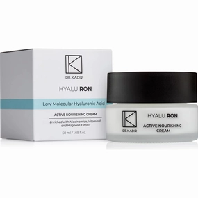 HYALU-RON Active Nourishing Cream Low Molecular Hyaluronic Acid Face Cream with Niacinamide, Vitamin E & Magnolia Extract Hydrating & Anti-Aging Moisturizer for All Skin Types 1.7 fl oz