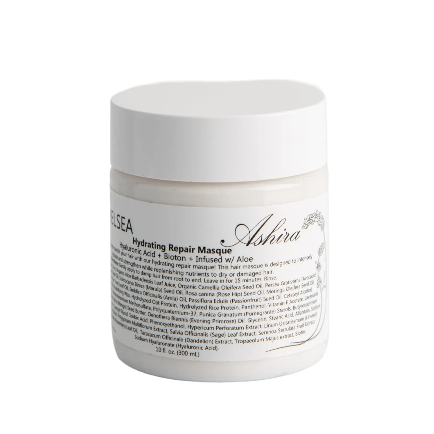 Hydrating Repair Hair Masque, Hyaluronic Acid, Biotin, Aloe, Repair for Dry, Damaged, & Frizzy Hair 10 oz.