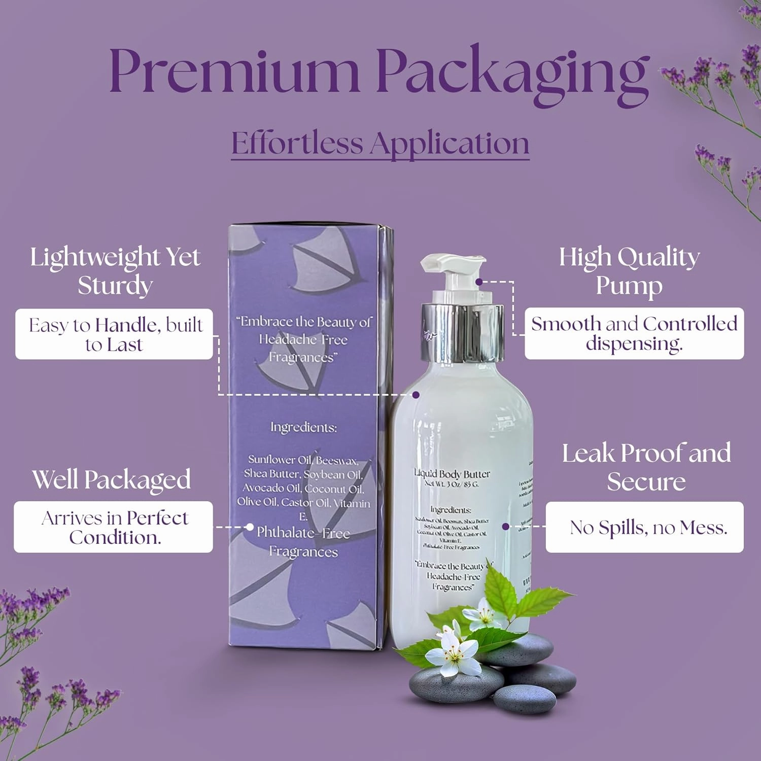 Hydrating Body Oil for Women | Lightweight All-Natural Moisturizing Oil | Fast-Absorbing Moisturizer | Scented Body Oil for Women - Vanilla Bloom 3 Oz