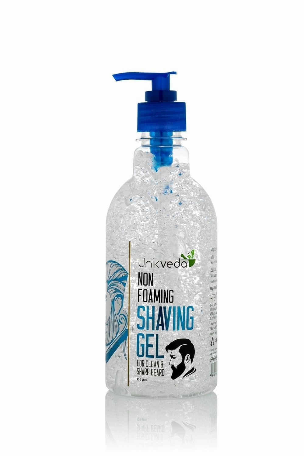 Hydrating n Nourishing Non Foaming Shaving Gel for Men With Aloe Vera n Glycerin, Transparent Shave Gel For Maximum Visibility n Smooth Beard Shaving, Vegan n Paraben Free, (450 g (Pack of 2))