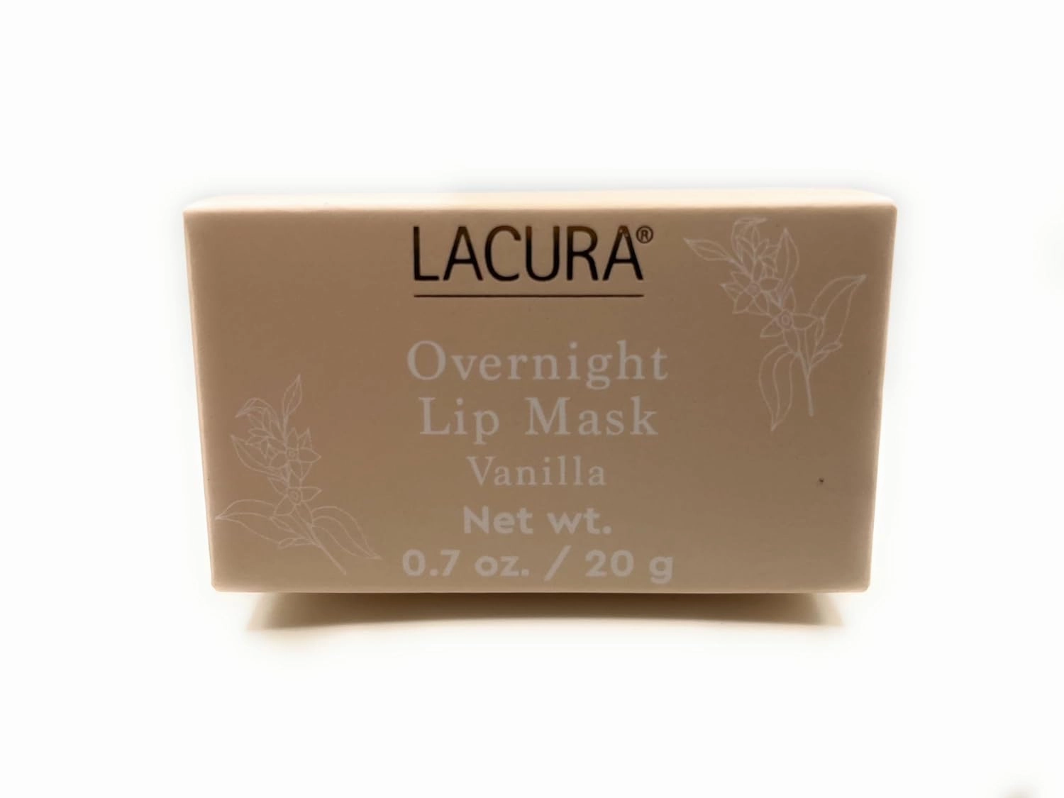 Hydrating Sleeping Lip Mask for Overnight Moisture Vanilla Flavor with Vitamin C, Coconut Oil, Shea Butter, Lacura 0.7oz/20g – Pack of 1