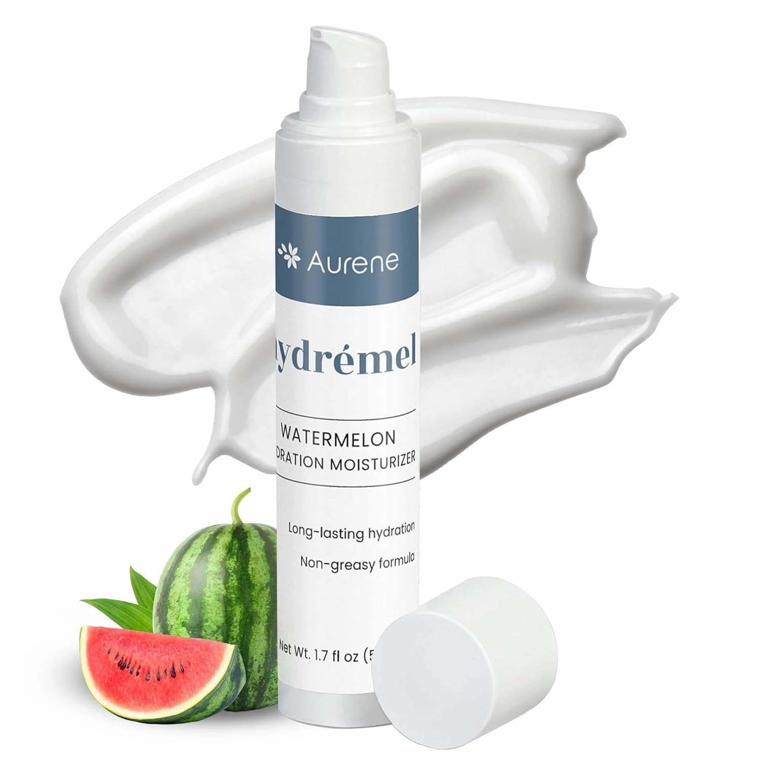 Hydrémel Watermelon Moisturizer with Niacinamide – Lightweight Face Cream for All Skin Types, 1.7 fl oz