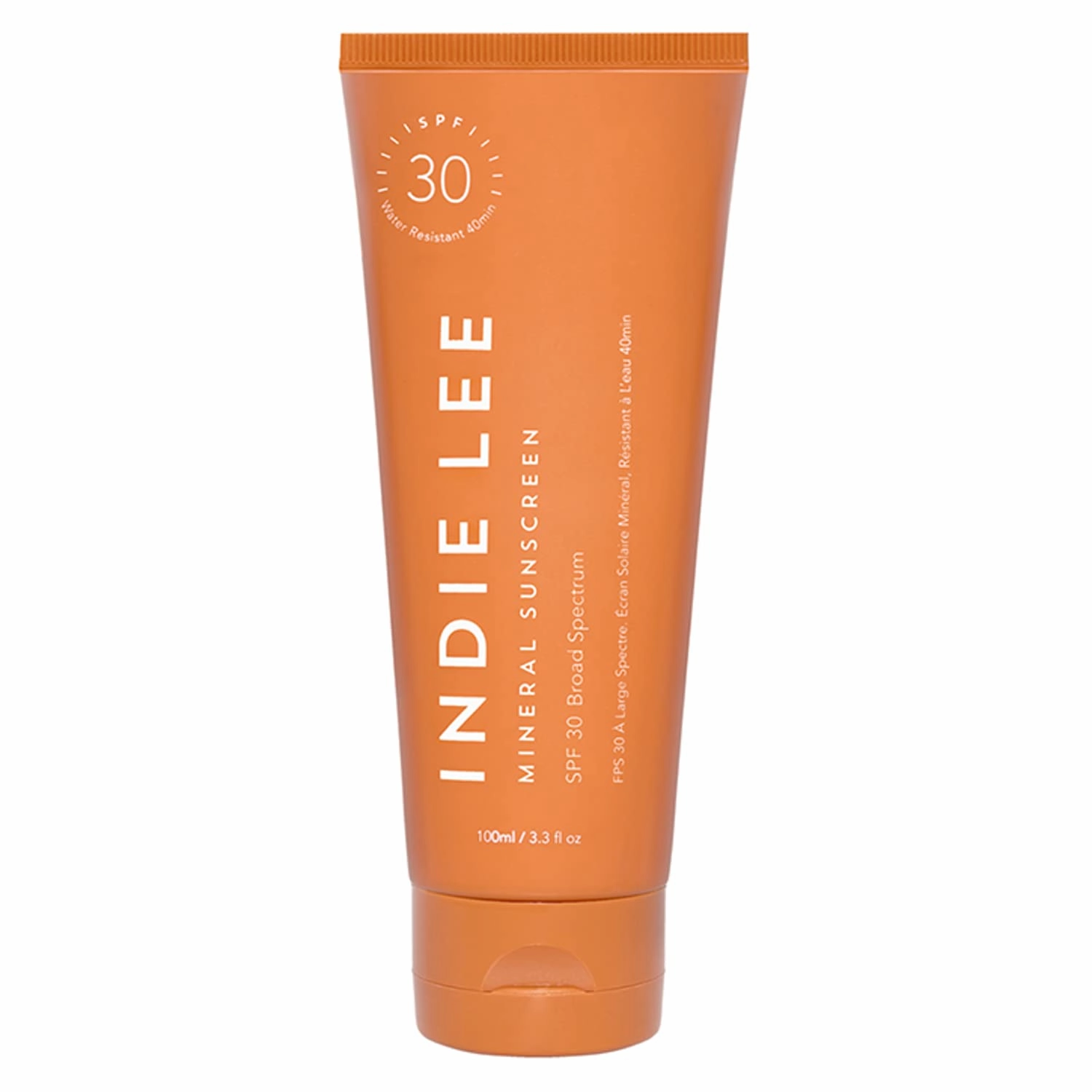 Indie Lee SPF 30 Broad Spectrum Sunscreen - Mineral Based Sunscreen with Squalane, Shea Butter & Aloe for All Day Sun Skin Care - Hydrating Uncoated Zinc Oxide Sun Block (3.3oz)