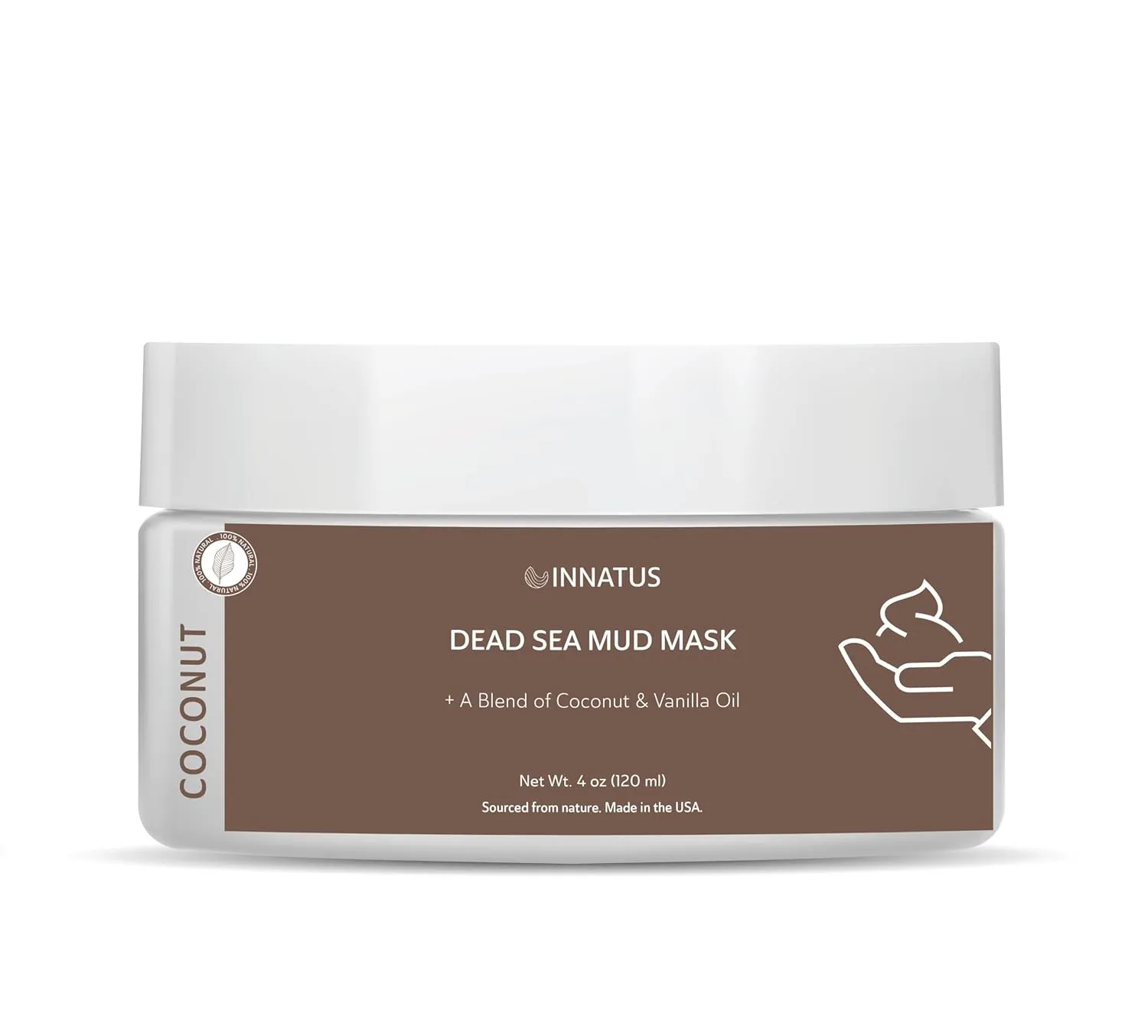 INNATUS Dead Sea Mud Mask with Agave Coconut Oil – 4oz Detoxifying & Hydrating Face Mask – Purifies Skin & Controls Acne While Nourishing with Coconut Agave Oil