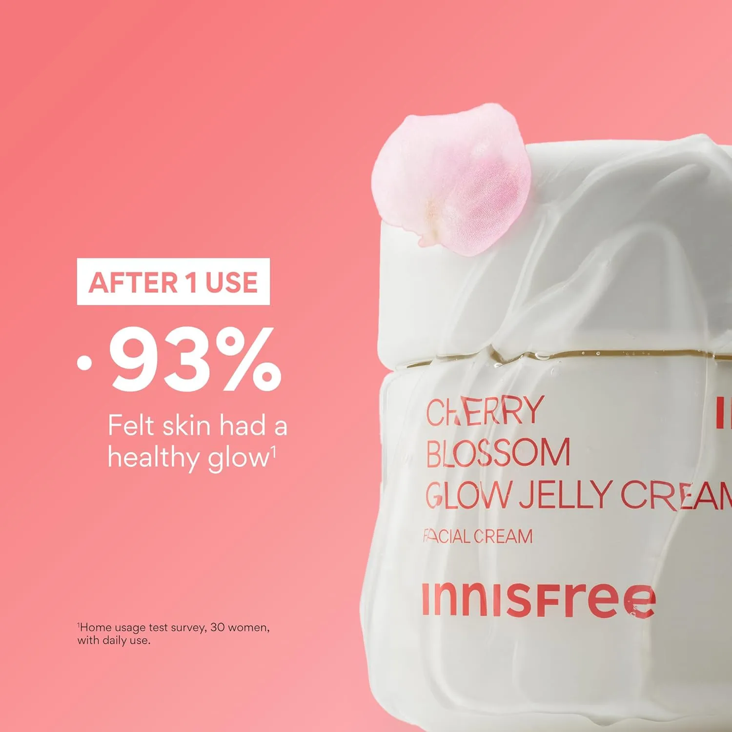 innisfree Cherry Blossom Glow Jelly Cream with Niacinamide for Smooth, Glowing Skin, Korean Skincare Hydrating Moisturizer