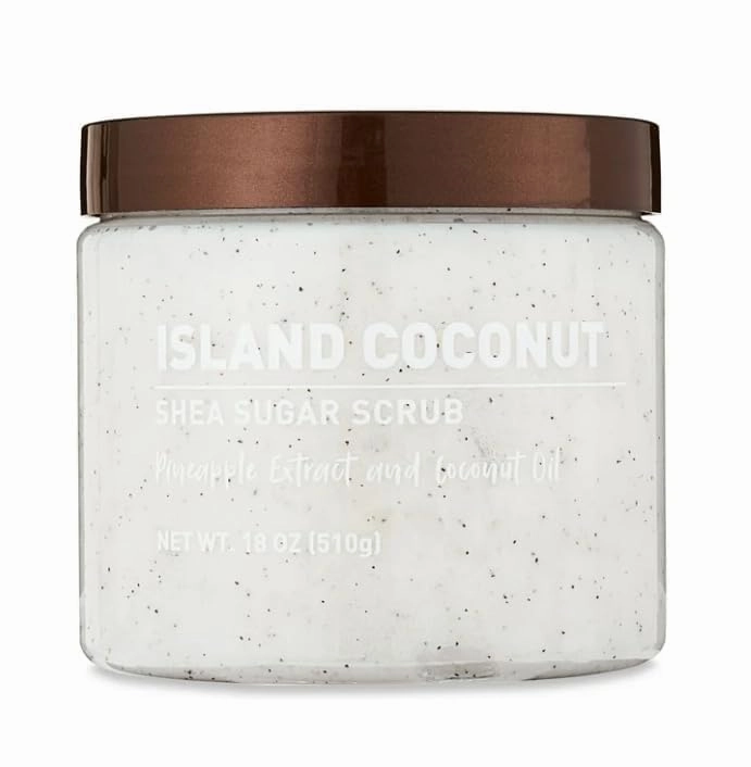 Island Coconut Shea Sugar Scrub with Pineapple Extract and Coconut Oil, 18 oz.(Pack of 2)