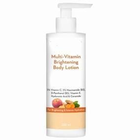 JAY Multi-Vitamin Brightening Body Lotion 5% Vitamin C, 5% Niacinamide(B3), Panthenol (B5), Vitamin E, Turmeric & Kakadu plum, Non Stickey 100Ml,3.53 Floz