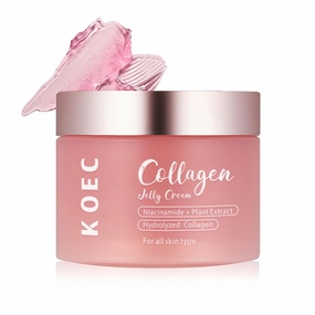 Jelly Cream- Niacinamide & Freeze-Dried Hydrolyzed Collagen - Boosts skin's barrier hydration, 24h Glow & Lifted Look - No artificial color skincare