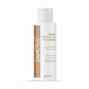 JVNX Coffee Niacinamide Body Wash- Long Lasting Odor Protection | Soft & Silky Finish, Gentle Exfoliation & Deep Pore Cleansing – 200ml
