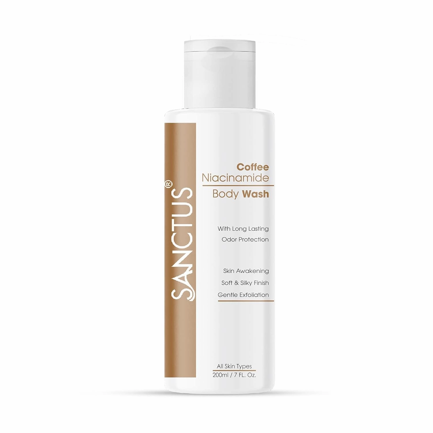 JVNX Coffee Niacinamide Body Wash- Long Lasting Odor Protection | Soft & Silky Finish, Gentle Exfoliation & Deep Pore Cleansing – 200ml