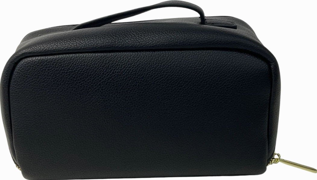 Katie Loxton Black Medium Makeup And Wash Bag Monogrammed "LW"