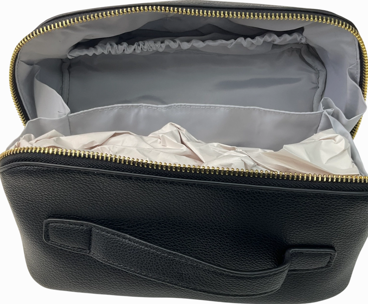 Katie Loxton Black Medium Makeup And Wash Bag Monogrammed "LW"